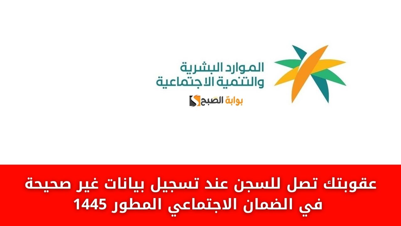 عقوبتك تصل للسجن عند تسجيل بيانات غير صحيحة في الضمان الاجتماعي المطور 1445