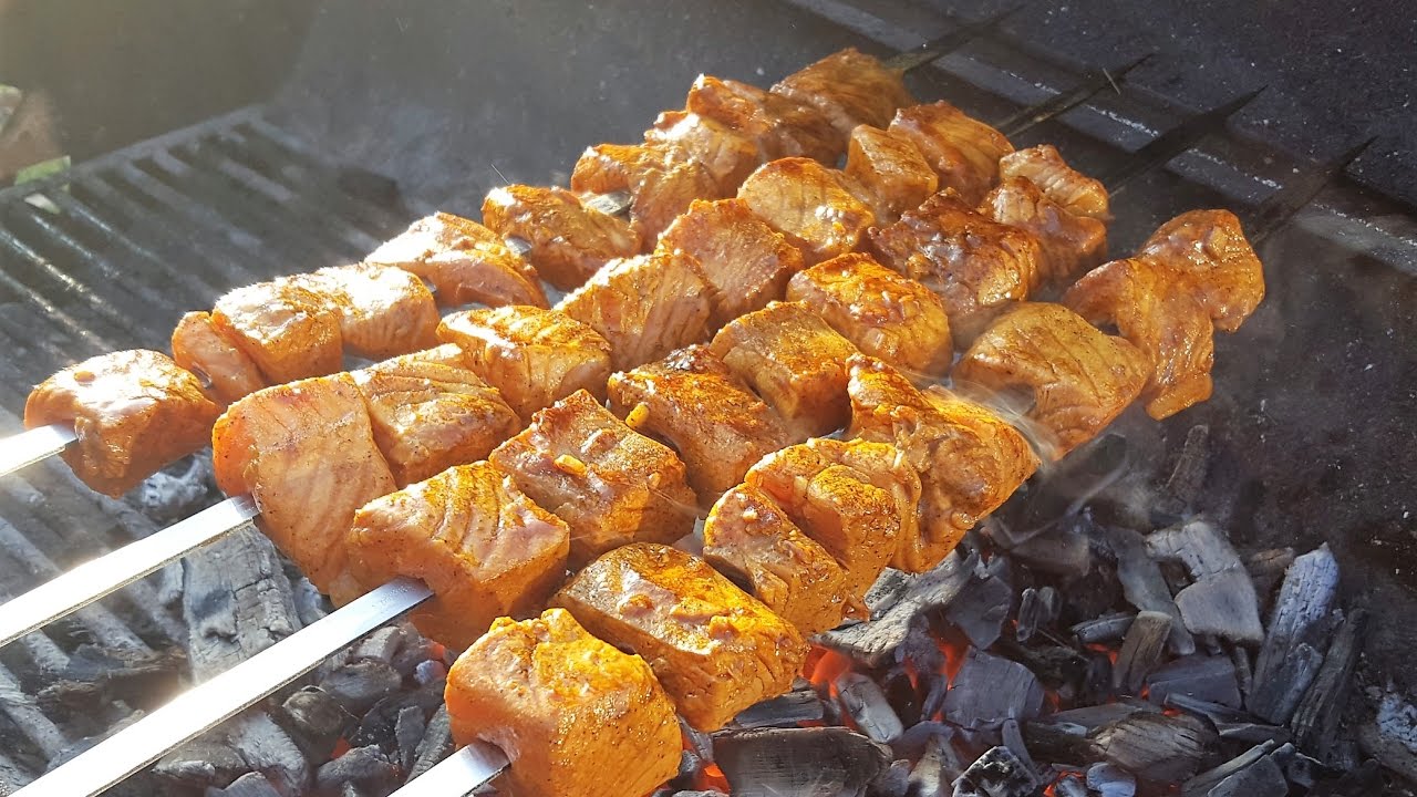 كباب سمك فيليه مشوي بالفرن