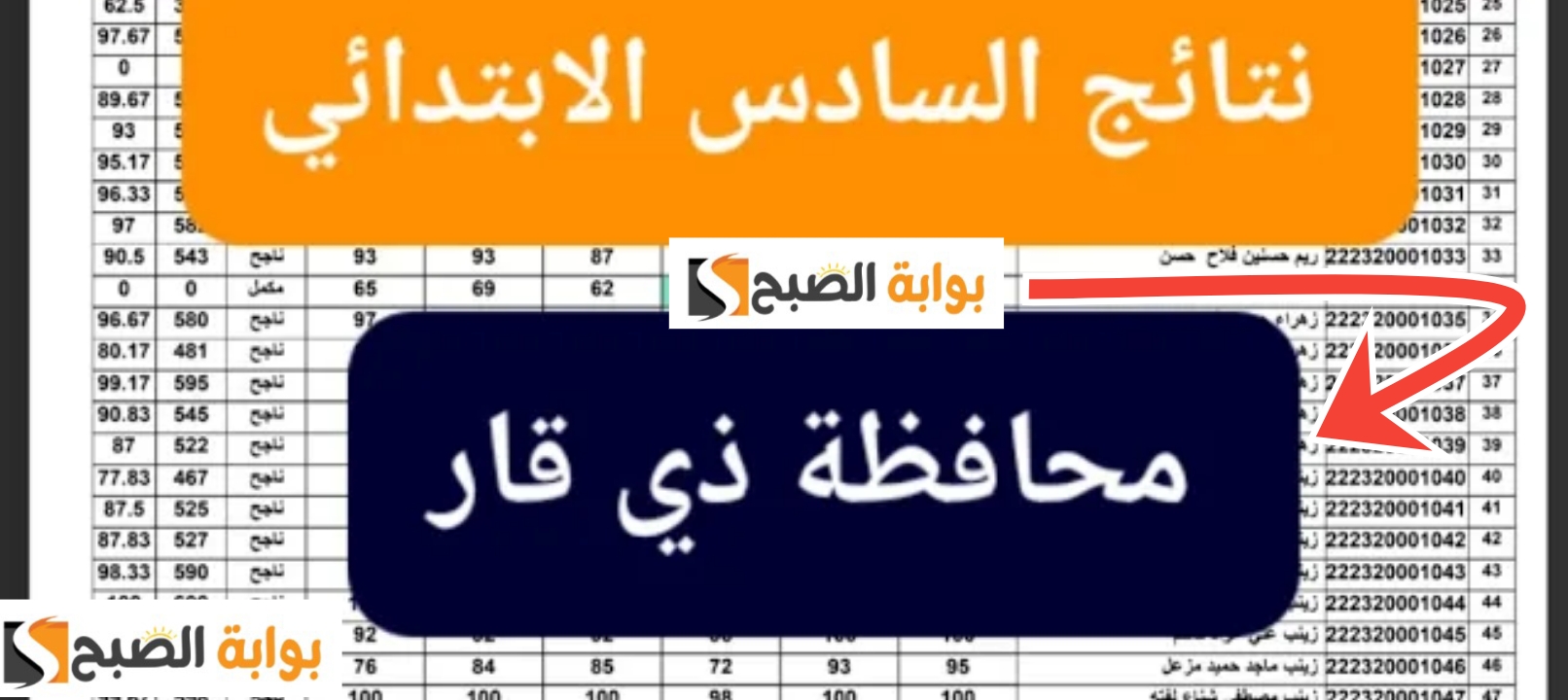 استعلم نتائج السادس الابتدائي 2024 ذي قار العراق برابط سريع الدور الأول
