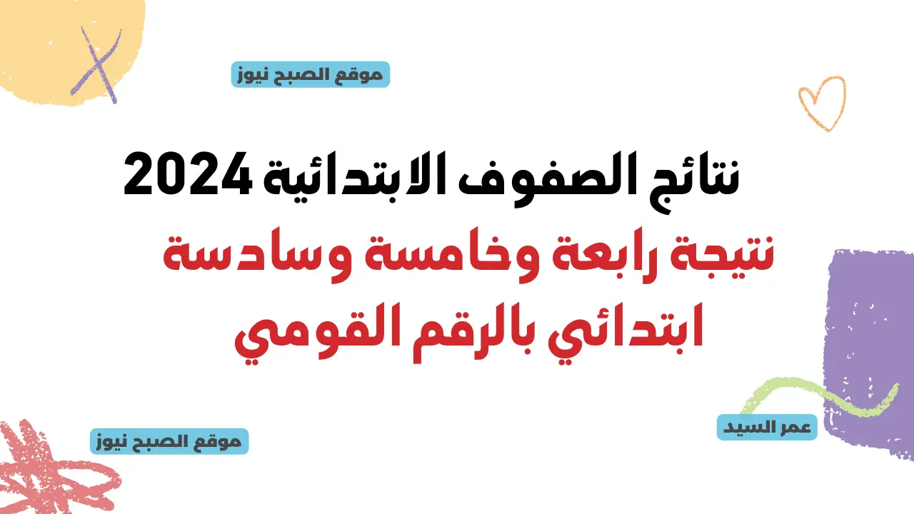 نتائج الصف الرابع الابتدائي 2024 جميع المحافظات
