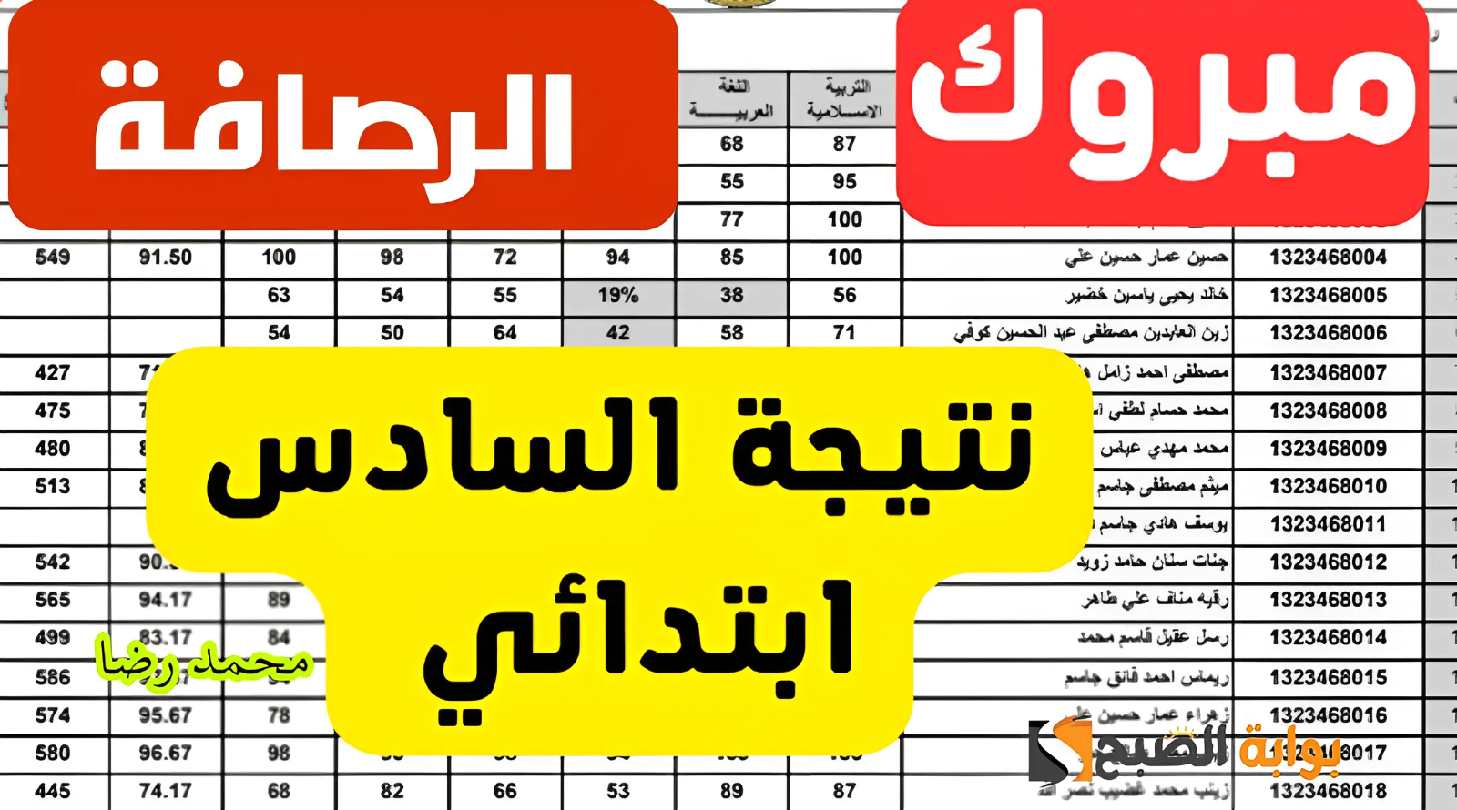 مليون مبروك للناجحين.. التربية والتعليم العراقية تعلن ظهور نتيجة الصف السادس الابتدائي الرصافة الدور الأول
