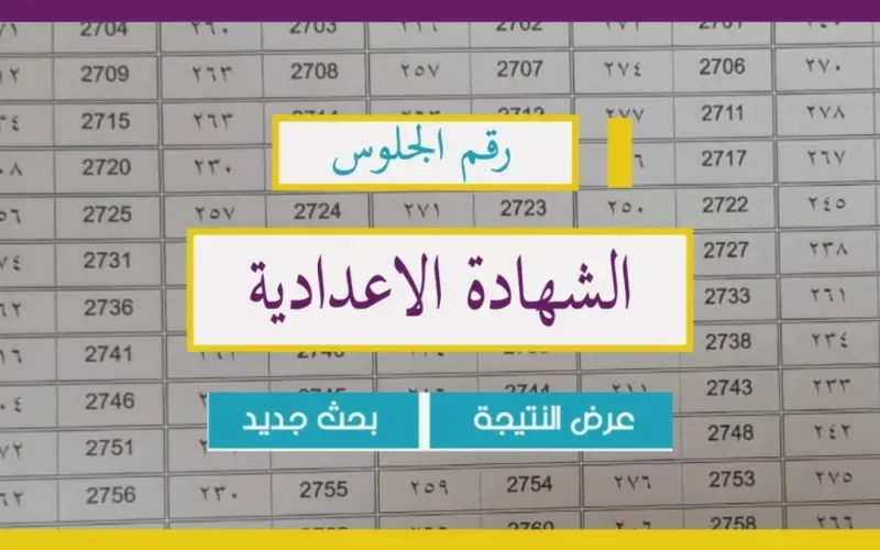 نتيجة الشهادة الإعدادية 2024 برقم الجلوس