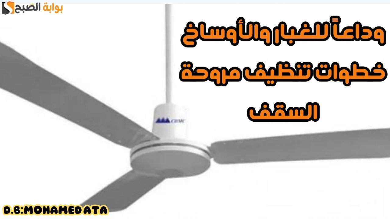 تنظيف مروحة السقف