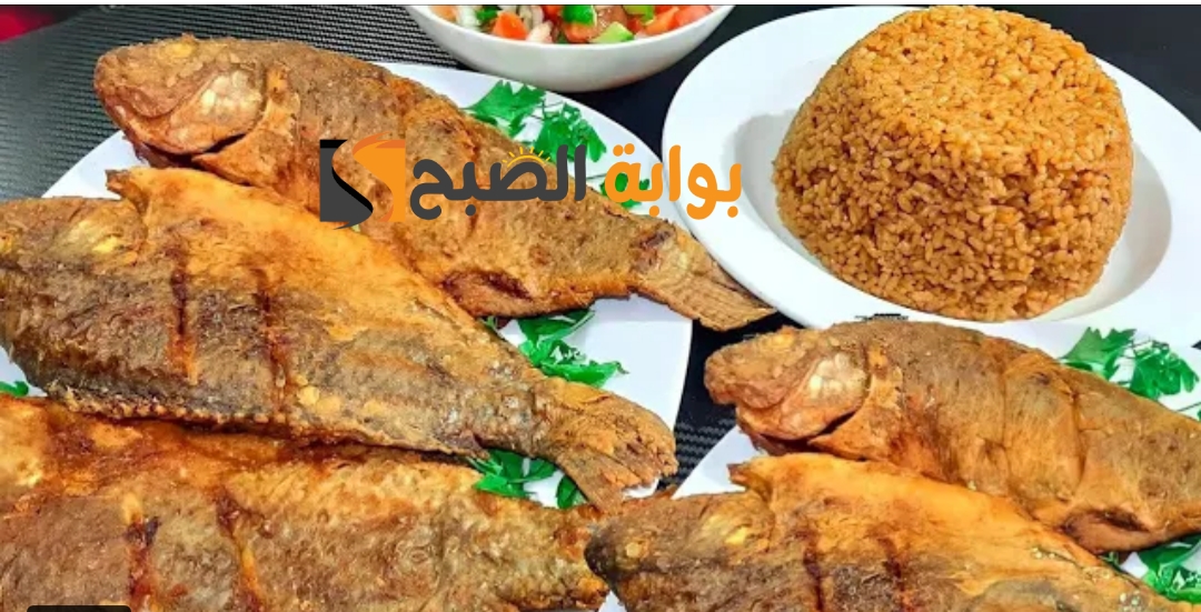 طريقة عمل الارز البني والسمك