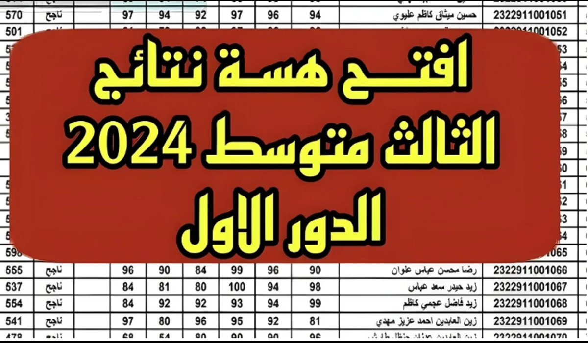نتائج الثالث متوسط الدور الأول 2024
