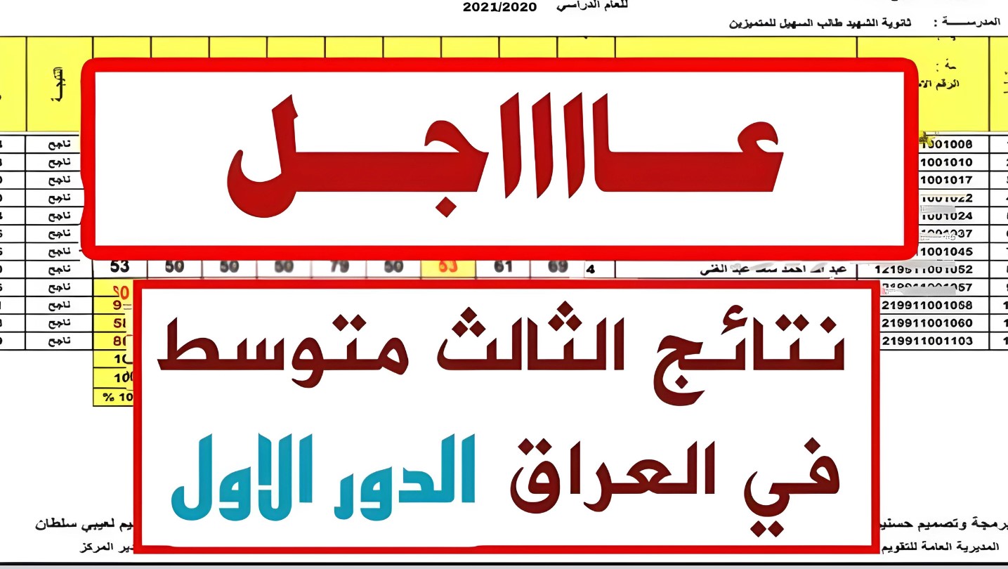 نتائج الثالث متوسط Pdf الدور الأول 2024 لعموم المحافظات