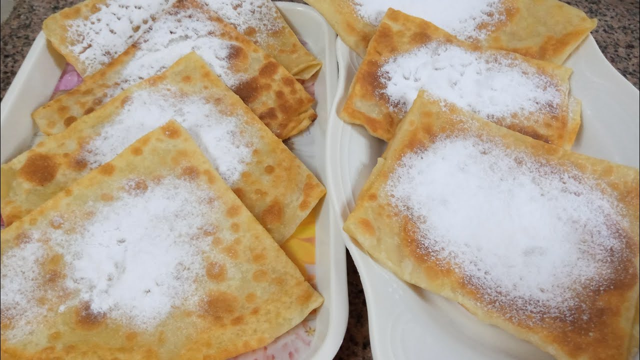 الفطير الحلو بالسكر في الطاسة