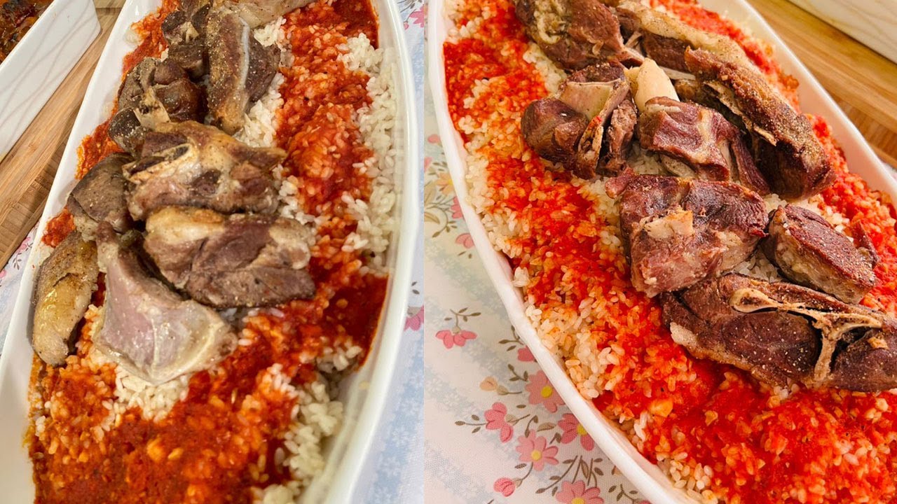 طريقة عمل الفتة باللحم الضاني