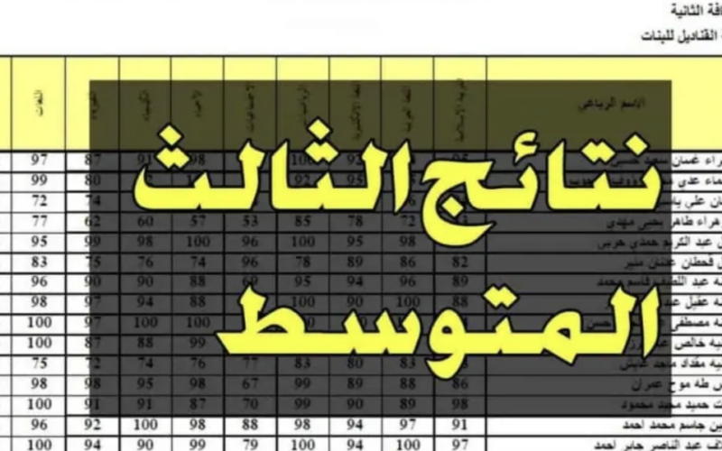 استعلام نتائج الثالث متوسط 2024 الدور الاول عبر نتائجنا