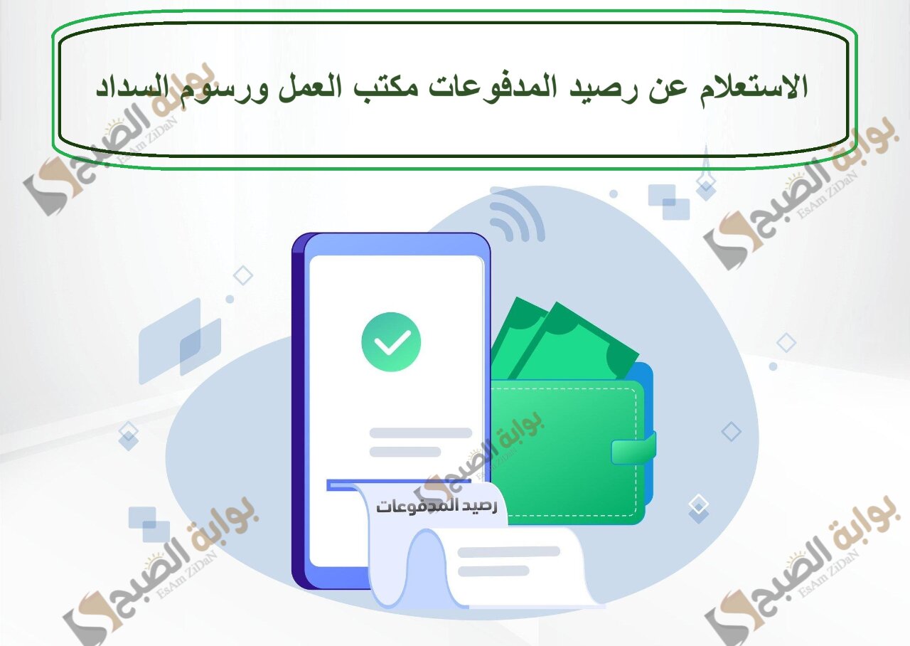 الاستعلام عن رصيد المدفوعات مكتب العمل ورسوم السداد