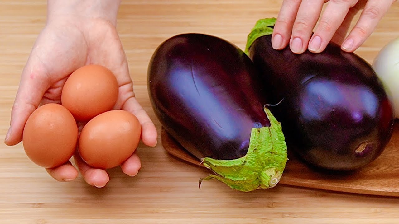مكونات البيض بالباذنجان