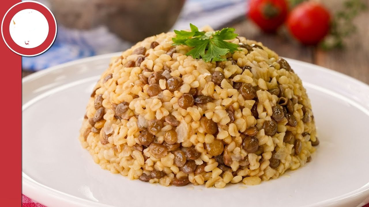 برغل بالعدس الأخضر