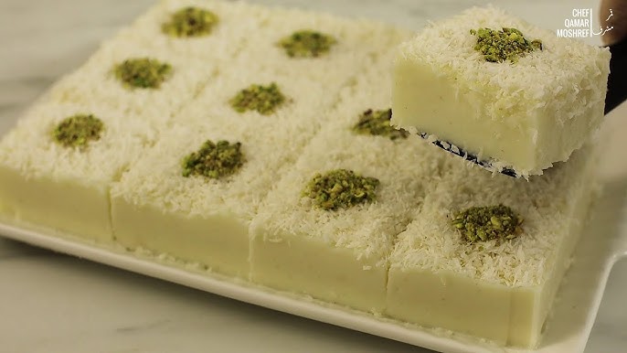 حلى السميد والحليب بدون فرن