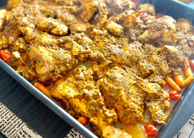 طريقة عمل دجاج بالثوم والزعتر لنظام غذائي صحي