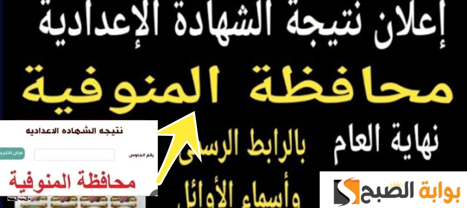 رابط نتيجة الشهادة الاعدادية المنوفية