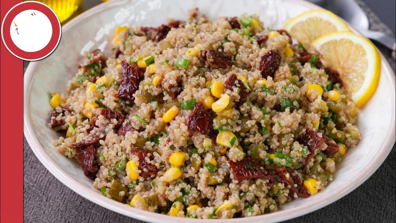 سلطة الكينوا بالخضار