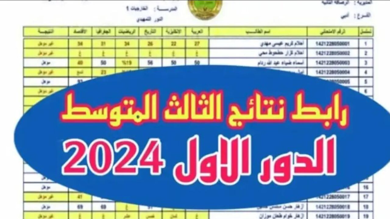 رابط الاستعلام عن نتائج الثالث متوسط 2024