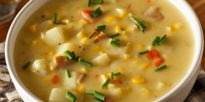 شوربة البطاطس بالذرة