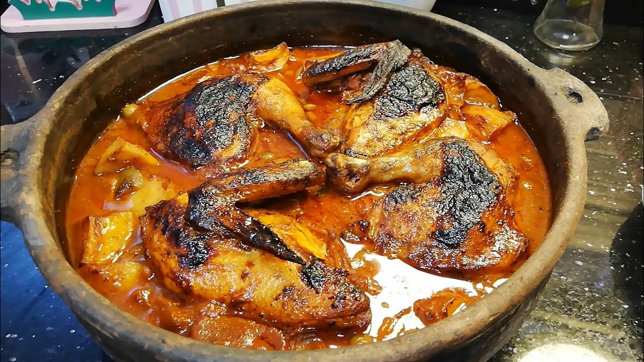 طاجن بطاطس بالفراخ