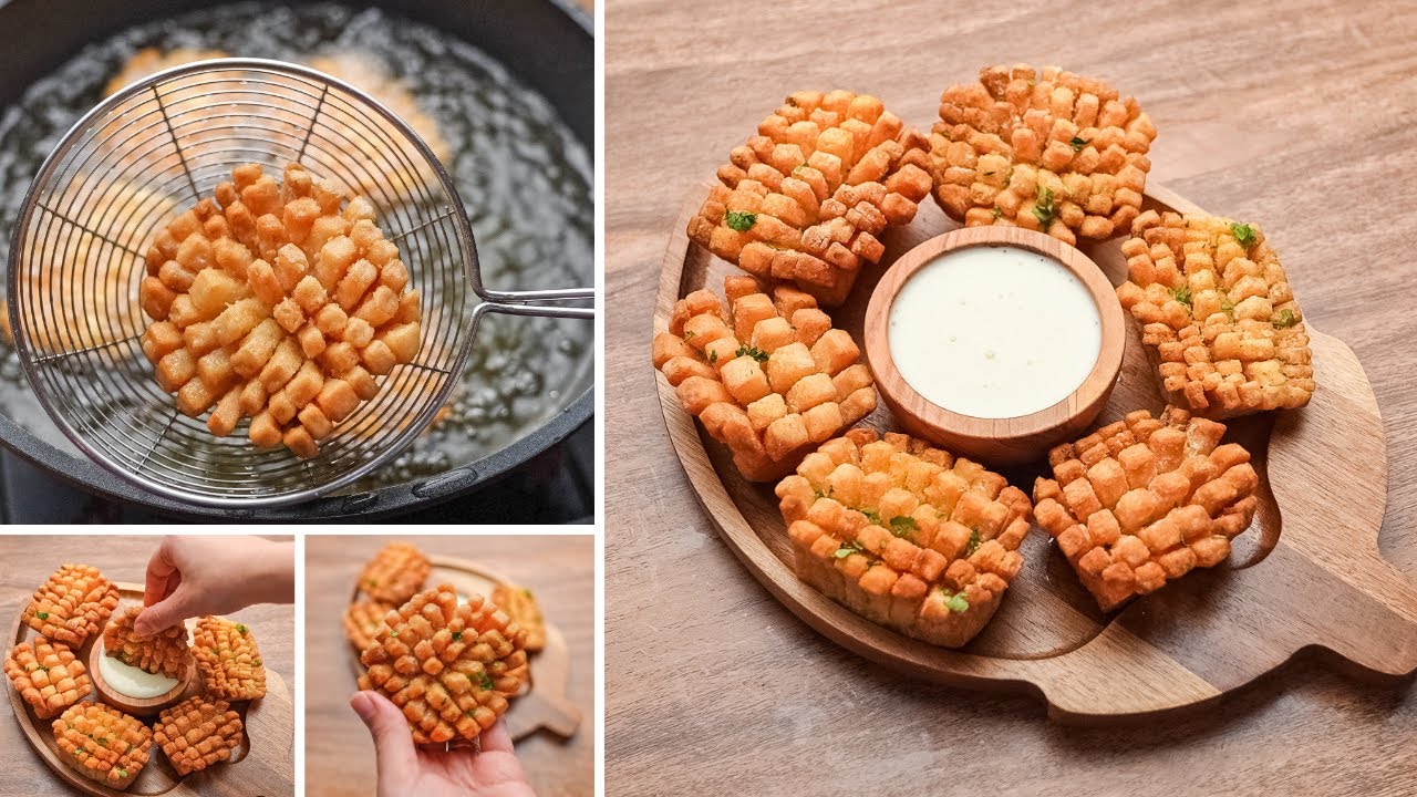 طريقة البطاطس الكرسبي وردة البطاطس