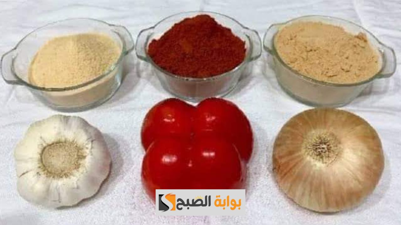 طريقة تحضير توم البودرة والبصل البودرة والبابريكا العادية