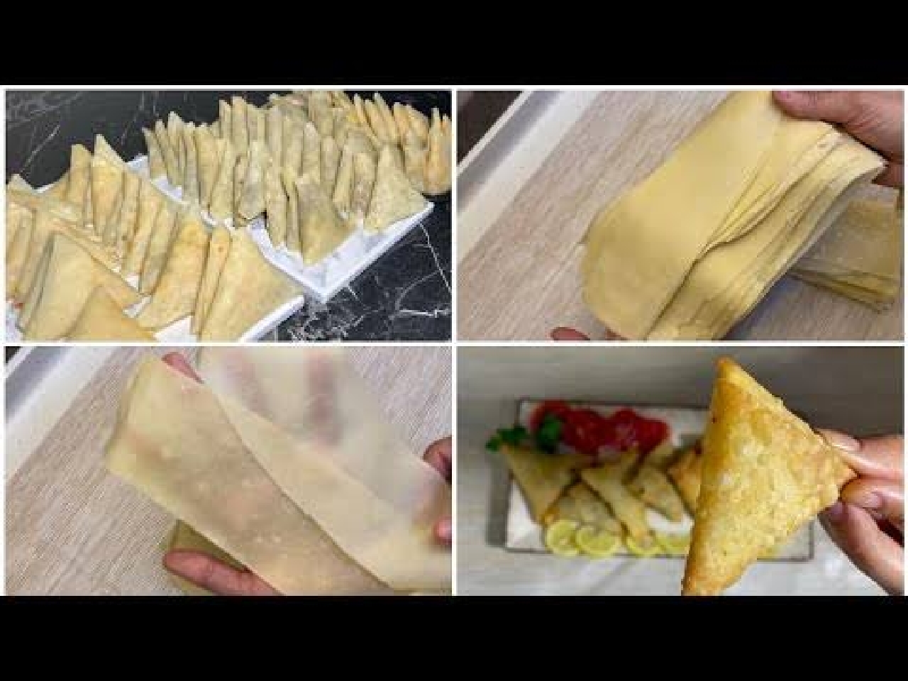 طريقة عجينة مثلثات السمبوسك مقرمش ذهبي