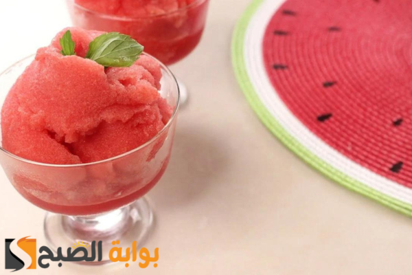 طريقة عمل آيس كريم البطيخ