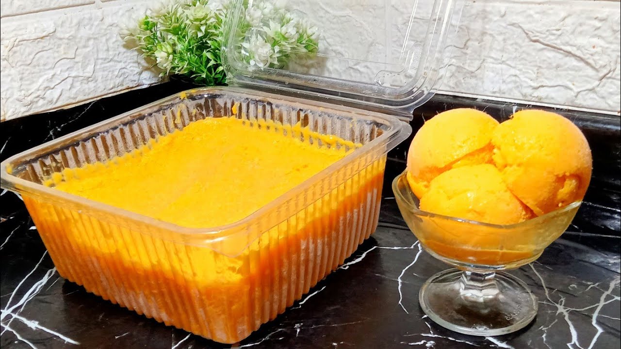 طريقة عمل آيس كريم المانجو