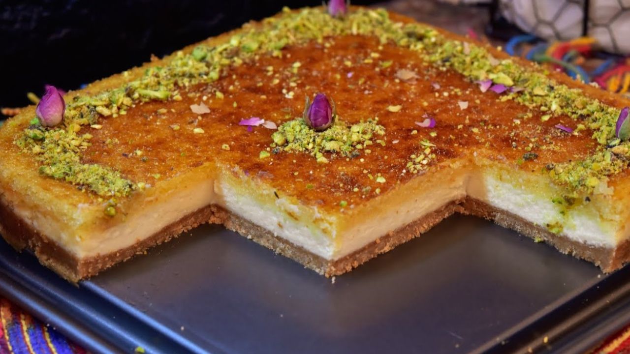 طريقة عمل تشيز كيك البسبوسة