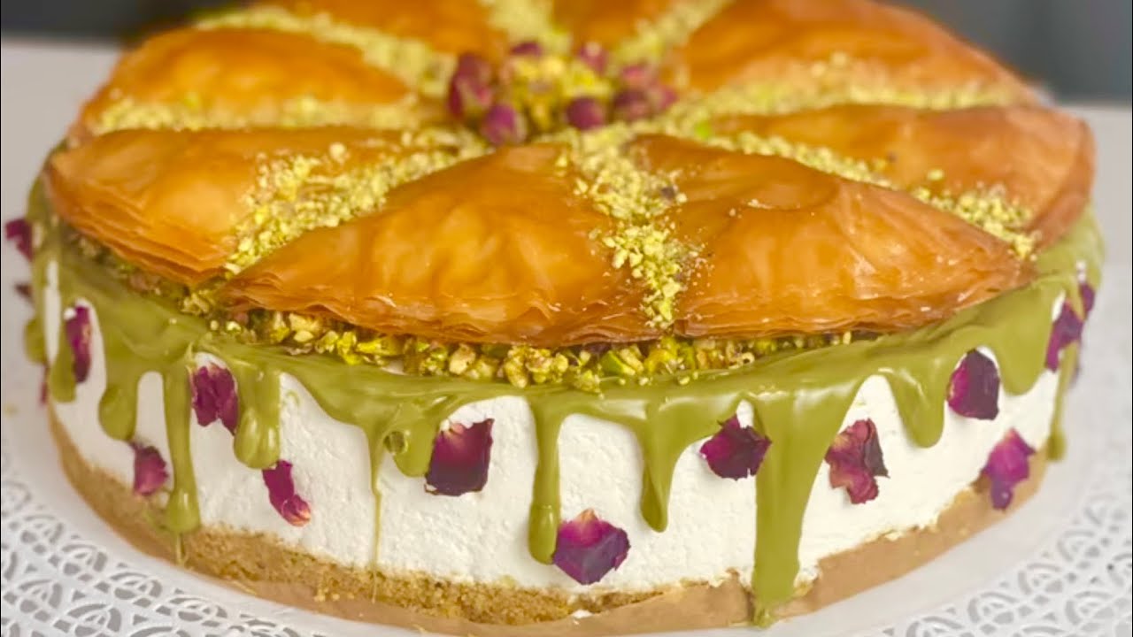 طريقة عمل تشيز كيك البقلاوة