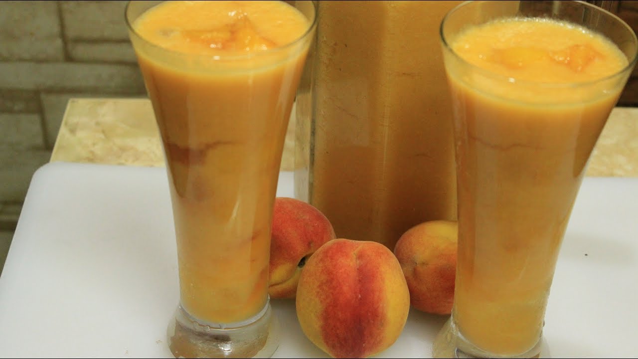 عمل عصير الخوخ