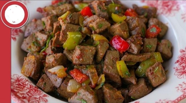 كبدة بالخضار