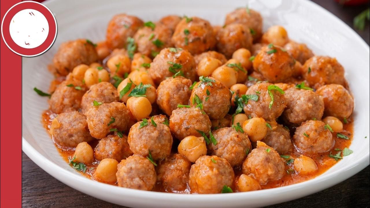 كرات اللحمة بالحمص المسلوق
