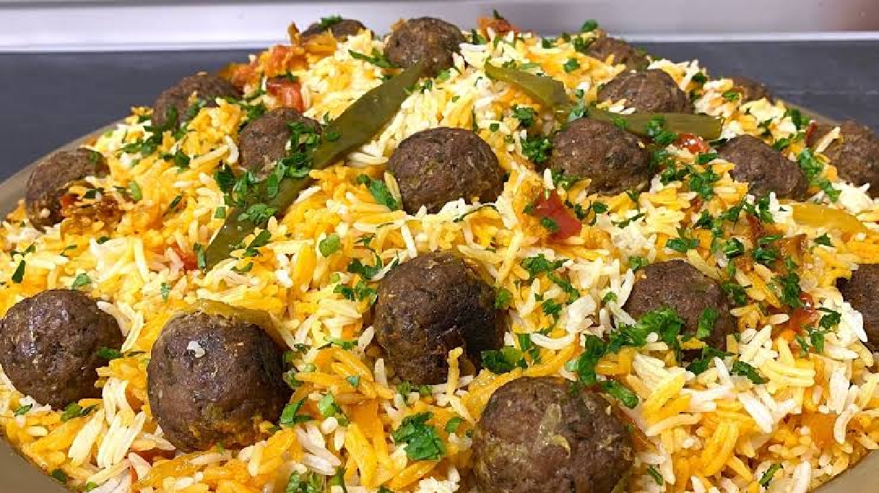 كفتة اللحمة حاتي برز برياني
