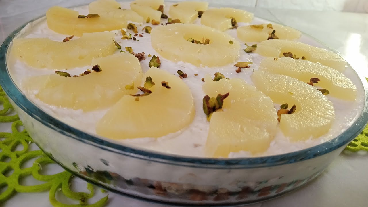 كيكة الأناناس وجوز الهند