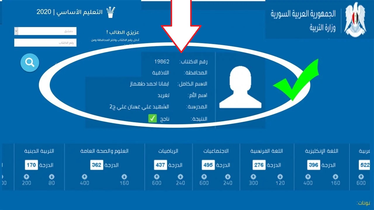 نتائج التاسع سوريا 2