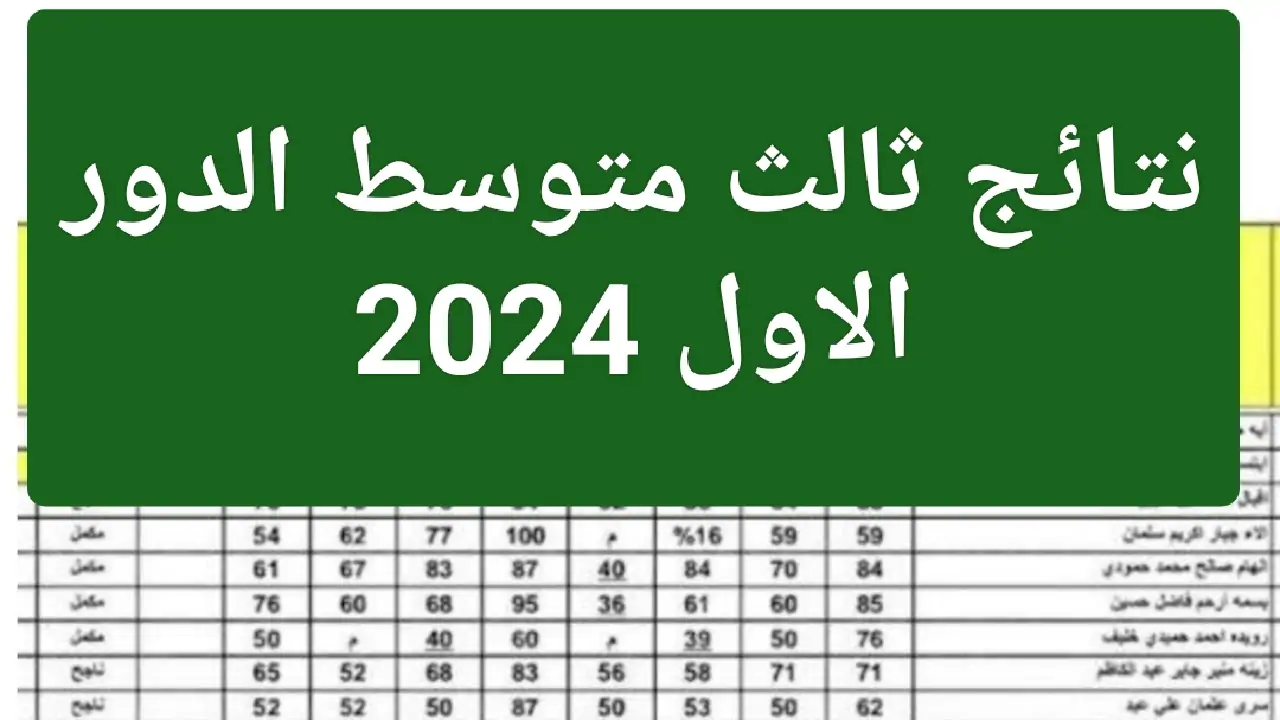 نتائج الثالث متوسط الدور الاول موقع نتائجنا