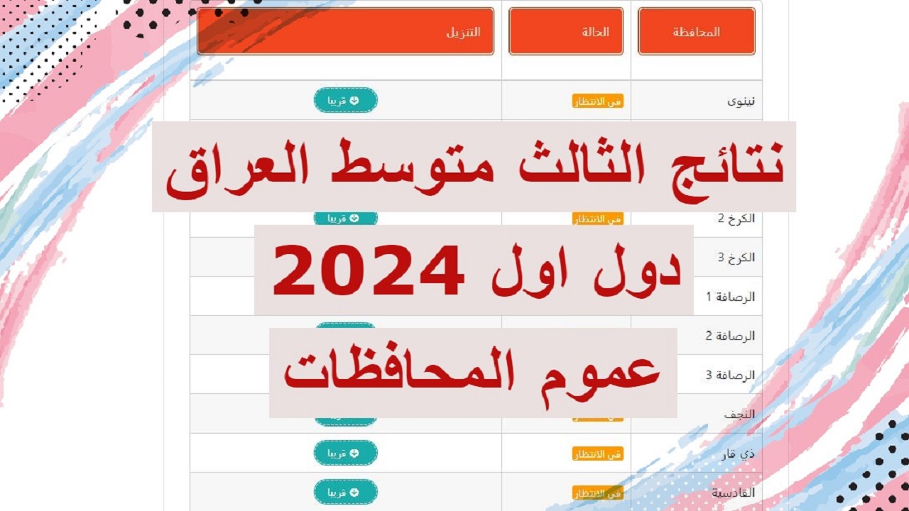نتائج الثالث المتوسط العراق