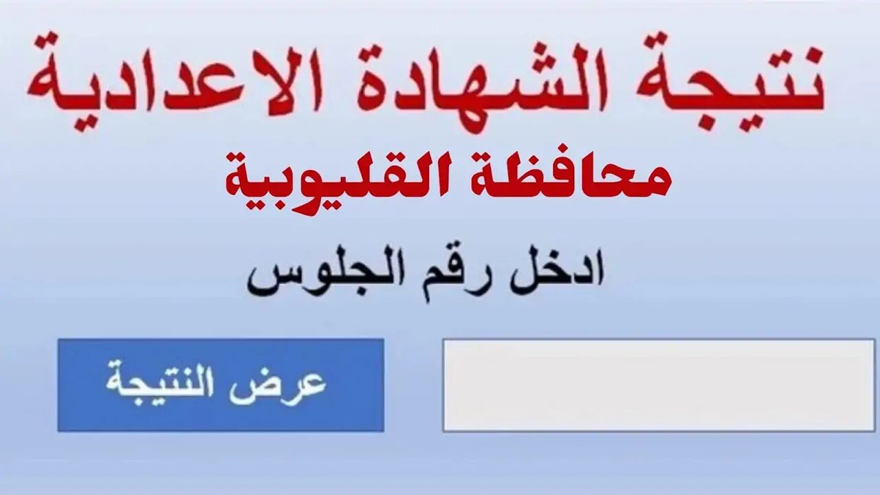 نتيجة الشهادة الإعدادية محافظة القليوبية 2024