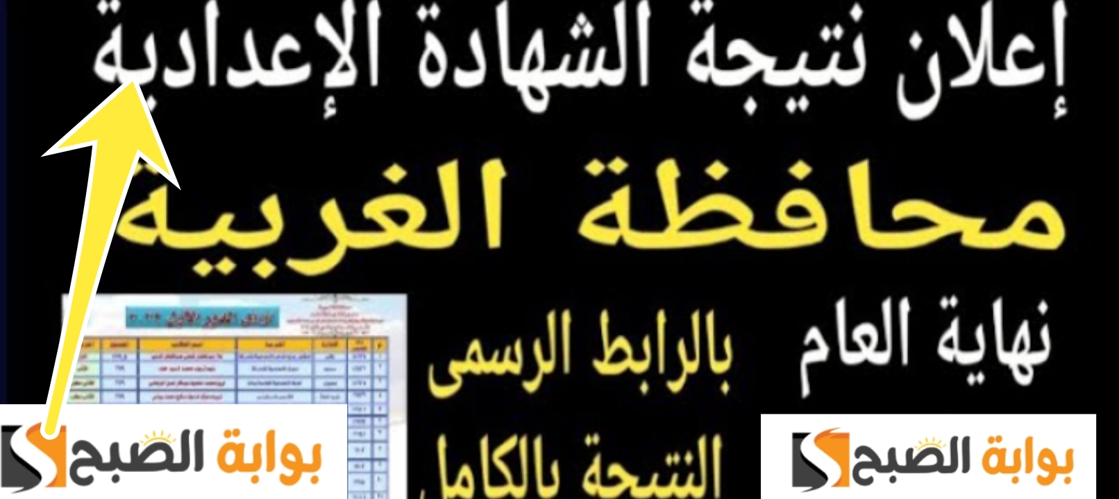نتيجة الشهادة الاعدادية الغربية
