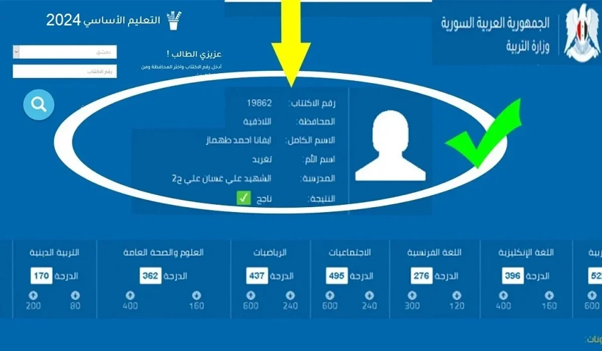 Moed gov sy نتائج التاسع 2024