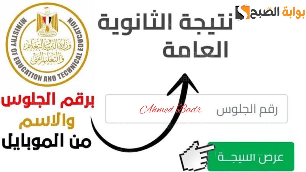 نتيجة الثانوية العامة 2024 برقم الجلوس