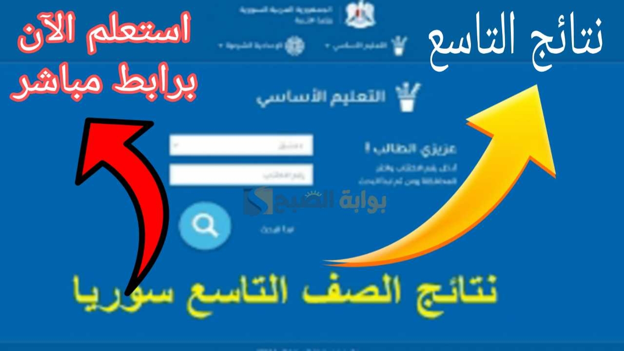 نتائج الصف التاسع 2024 سوريا