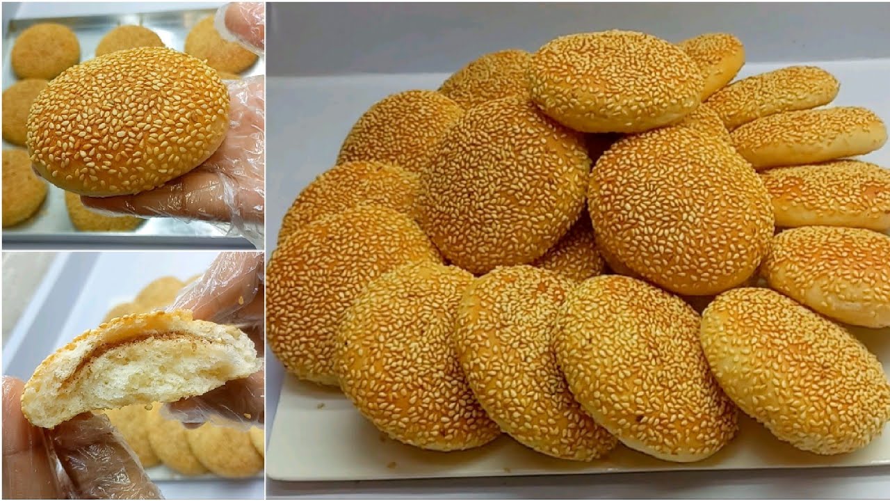 فطائر السمسم الطرية مثل الأفران