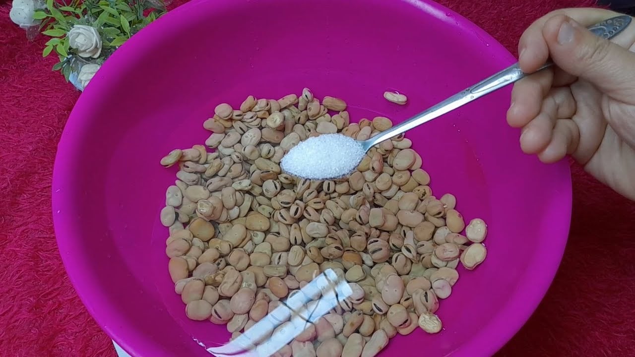 رشي السكر على الفول