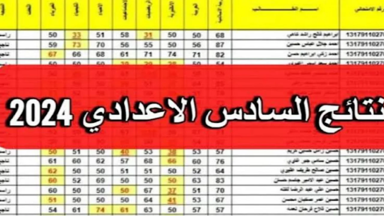 الاستعلام عن نتيجة السادس الاعدادي