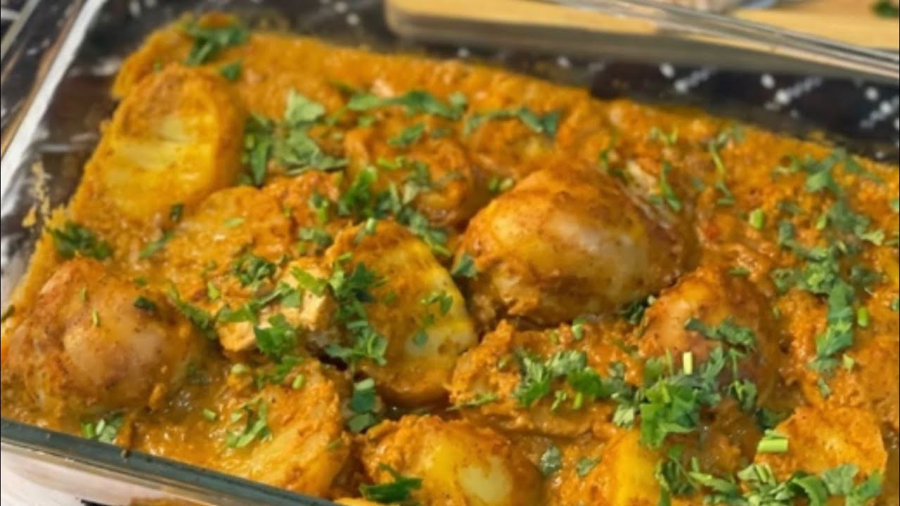 طريقة عمل الدجاج بالكاري مع البطاطس