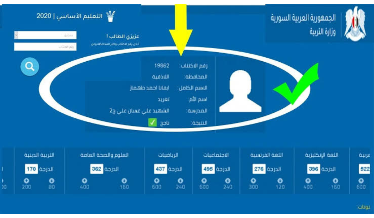 نتائج التاسع 2024 في سوريا