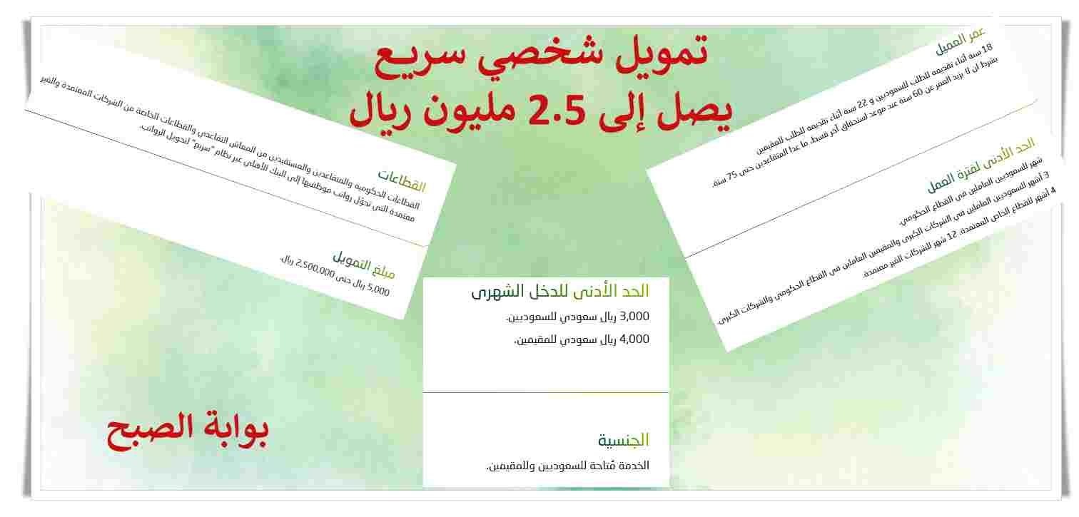 تمويل البنك الأهلي السعودي