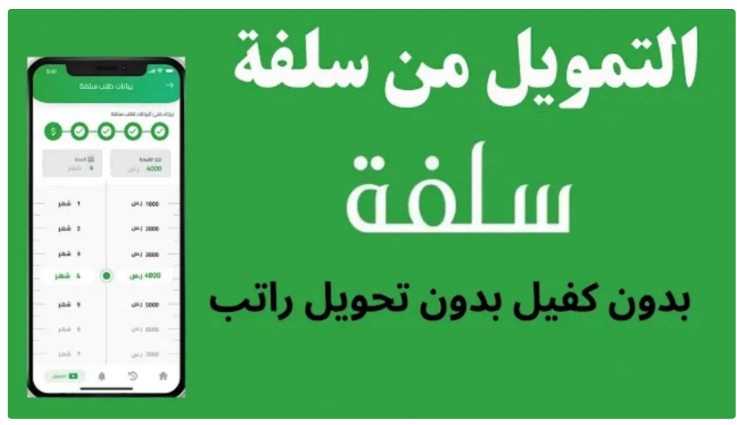 سلفة | تمويل شخصي سريع وفوري دون حاجة لتحويل الراتب